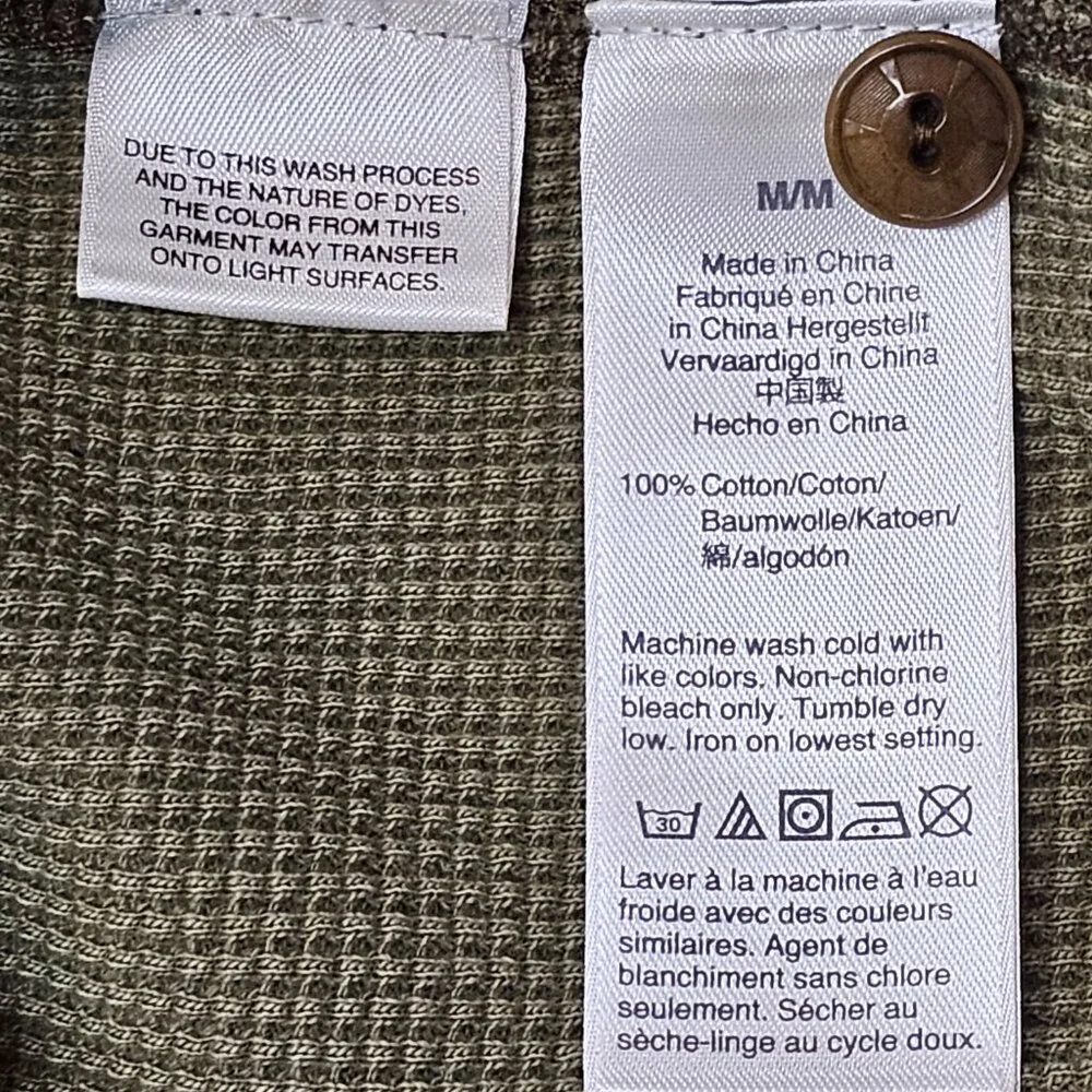 Wallace & Barnes Waffle Knit Henley M